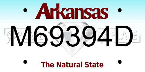 M69394D Arkansas License Plate