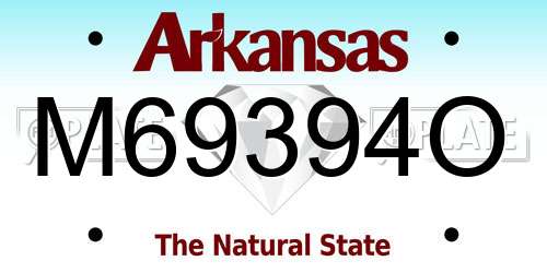 M69394O Arkansas License Plate