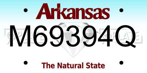M69394Q Arkansas License Plate