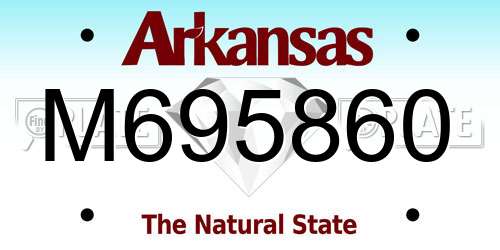 M695860 Arkansas License Plate