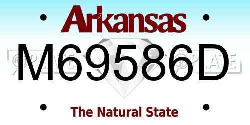 M69586D Arkansas License Plate