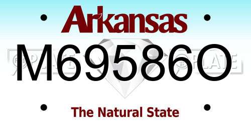 M69586O Arkansas License Plate