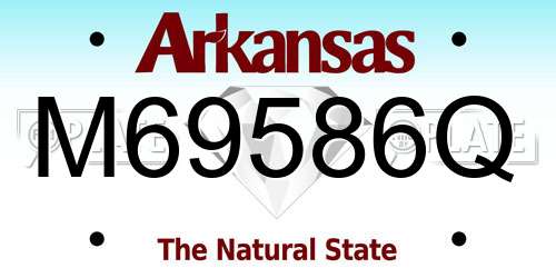 M69586Q Arkansas License Plate