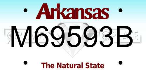M69593B Arkansas License Plate