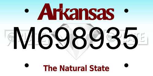 M698935 Arkansas License Plate