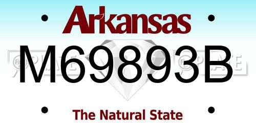M69893B Arkansas License Plate