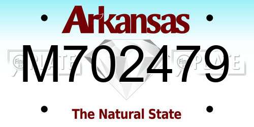 M702479 Arkansas License Plate