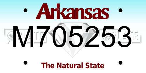 M705253 Arkansas License Plate