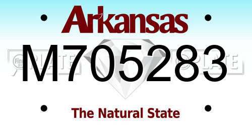 M705283 Arkansas License Plate