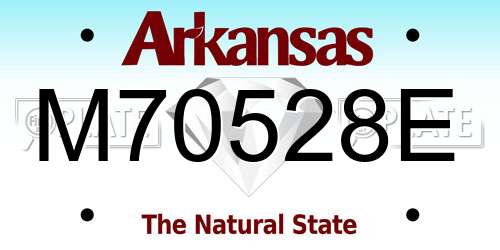 M70528E Arkansas License Plate