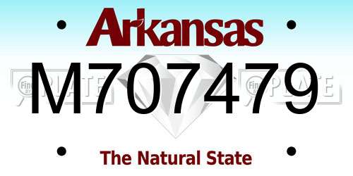 M707479 Arkansas License Plate