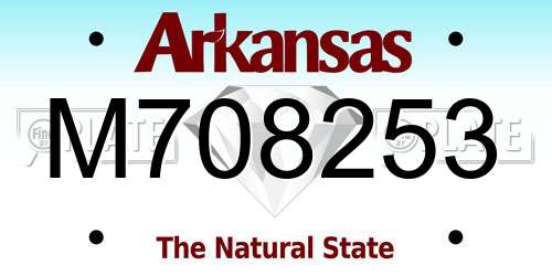 M708253 Arkansas License Plate