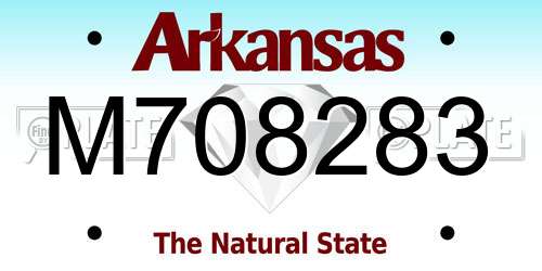M708283 Arkansas License Plate