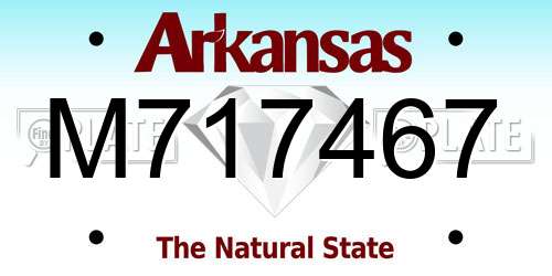 M717467 Arkansas License Plate