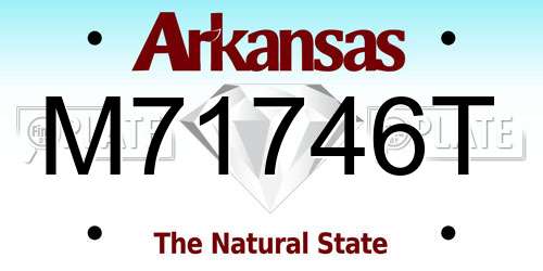 M71746T Arkansas License Plate