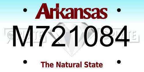 M721084 Arkansas License Plate