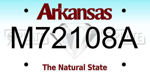 M72108A Arkansas License Plate