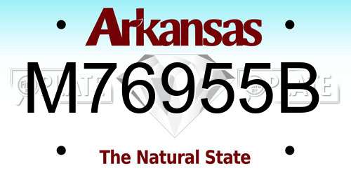 M76955B Arkansas License Plate