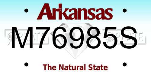 M76985S Arkansas License Plate
