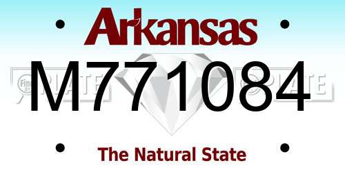 M771084 Arkansas License Plate