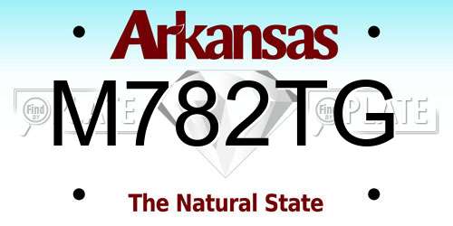 M782TG Arkansas License Plate