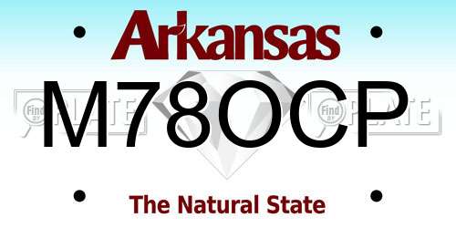M78OCP Arkansas License Plate
