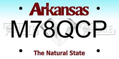 M78QCP Arkansas License Plate