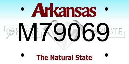 M79069 Arkansas License Plate