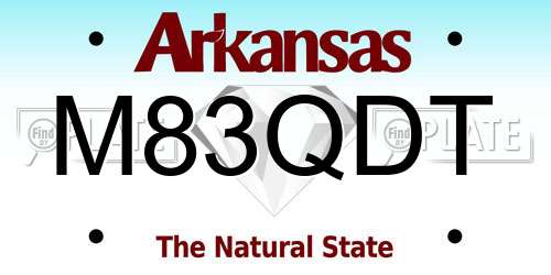 M83QDT Arkansas License Plate