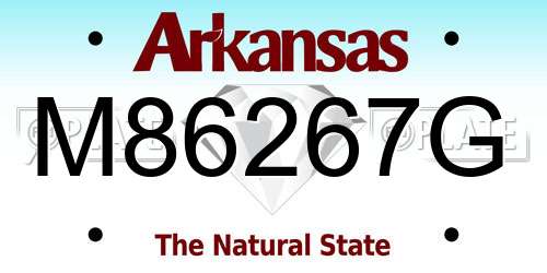M86267G Arkansas License Plate