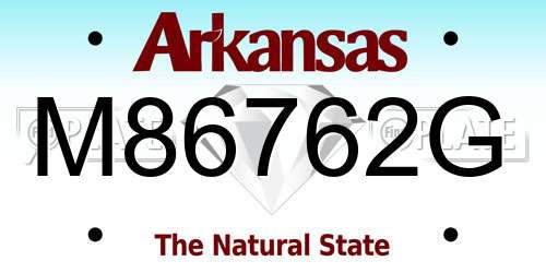 M86762G Arkansas License Plate