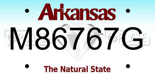 M86767G Arkansas License Plate