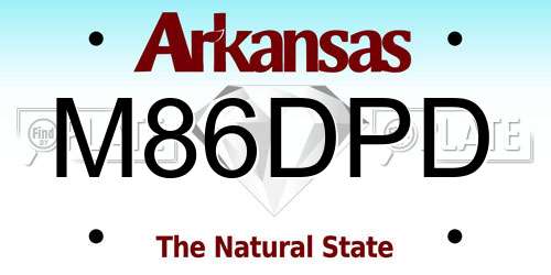 M86DPD Arkansas License Plate