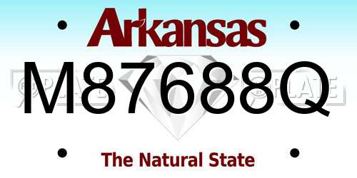 M87688Q Arkansas License Plate