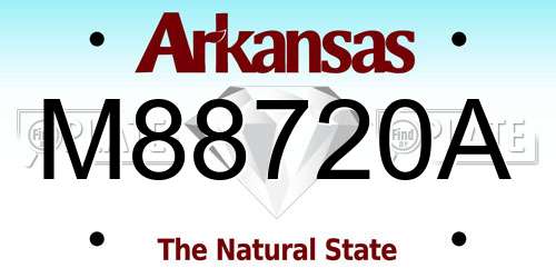 M88720A Arkansas License Plate