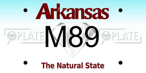 M89 Arkansas License Plate