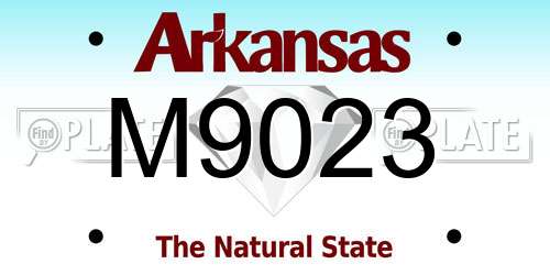 M9023 Arkansas License Plate