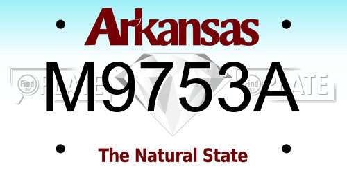 M9753A Arkansas License Plate