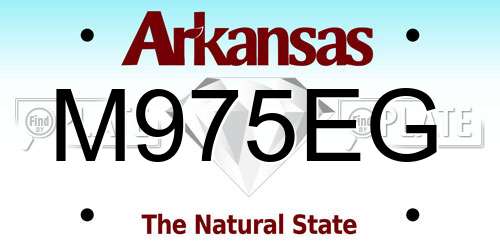 M975EG Arkansas License Plate