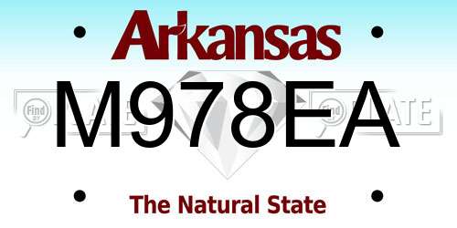 M978EA Arkansas License Plate
