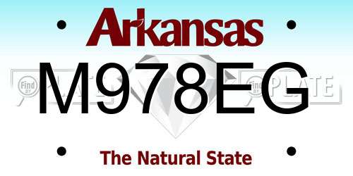 M978EG Arkansas License Plate