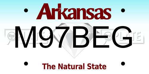 M97BEG Arkansas License Plate