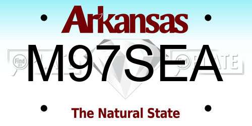 M97SEA Arkansas License Plate