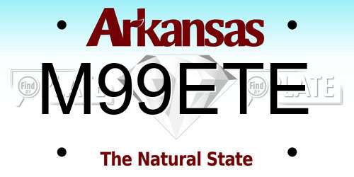 M99ETE Arkansas License Plate