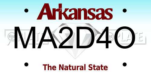 MA2D4O Arkansas License Plate