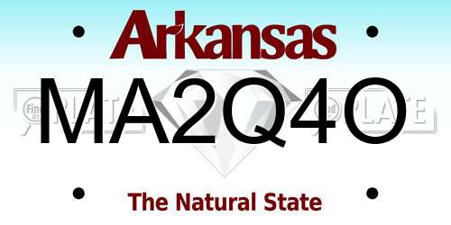 MA2Q4O Arkansas License Plate