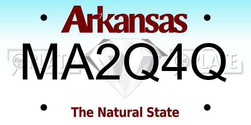 MA2Q4Q Arkansas License Plate