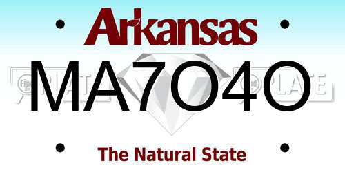 MA7O4O Arkansas License Plate