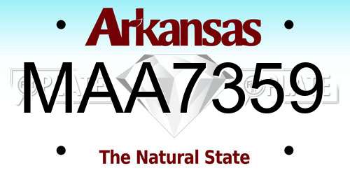 MAA7359 Arkansas License Plate