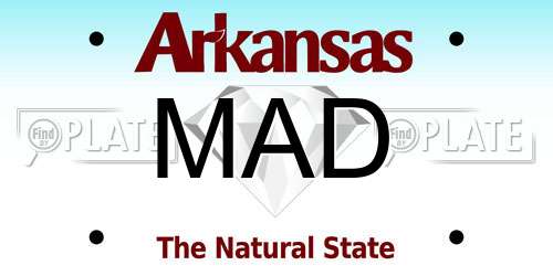 MAD Arkansas License Plate